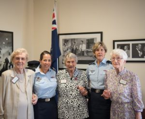 Peg was delighted to be reunited with Lorna and Margaret - 77 years after they signed up together.