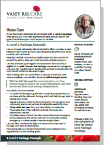 Home Care Package - Level 2 example