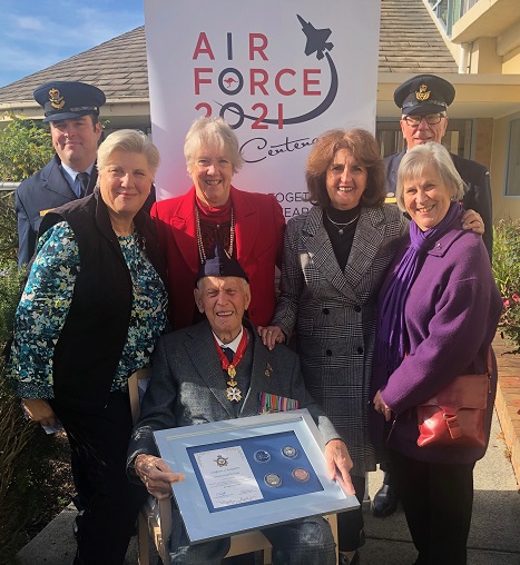 Resident Alan Day is honoured by the Royal Australian Air Force with as one of those turning 100 in its centenary year.